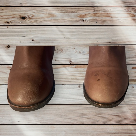 ** Tory Burch Brown Leather Knee High Riding Boots - Picture 5 of 9